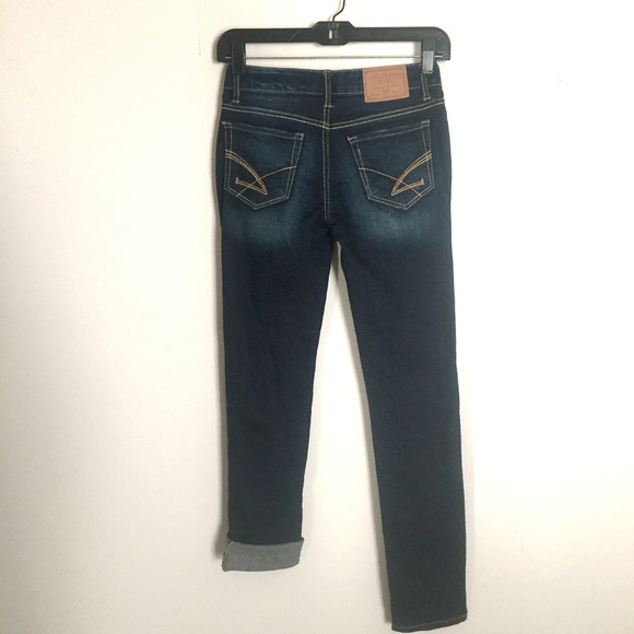 Amethyst Jeans Denim - Amethyst Skinny Slim Darker Denim Jeans Size 0